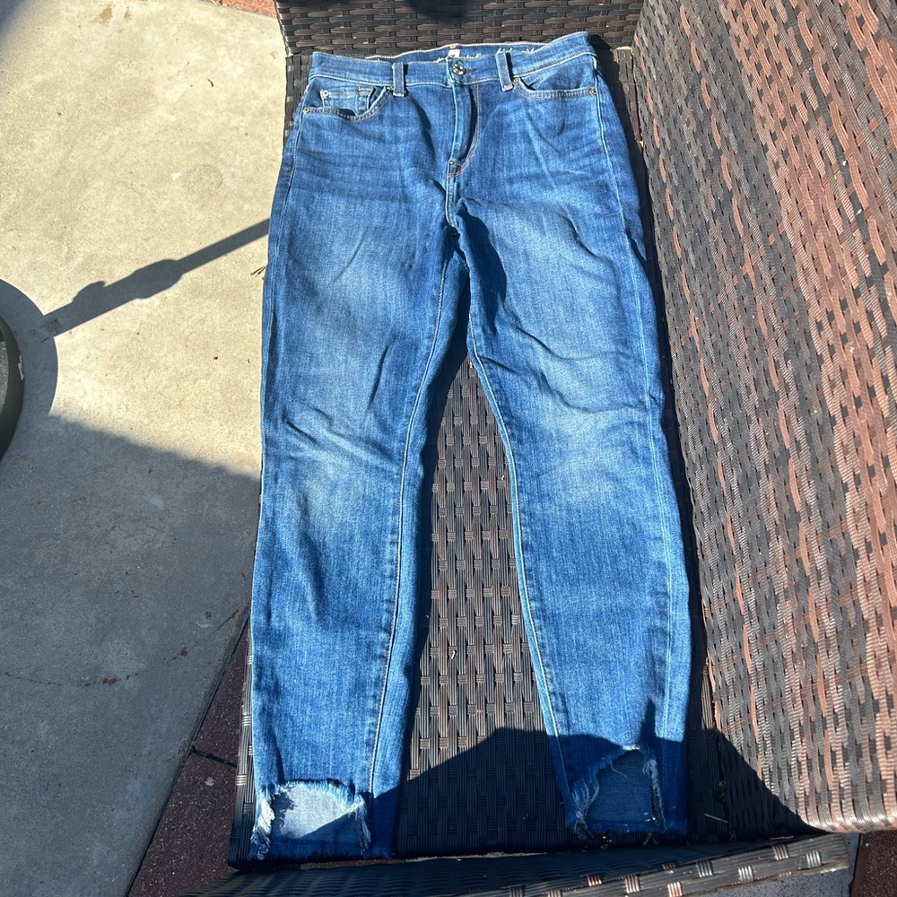 7 for all mankind jeans ankle skinny 29
